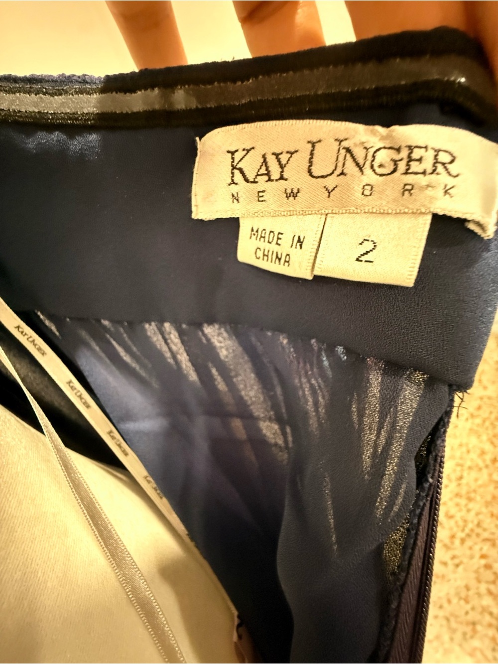 Kay Unger Deep Purple One-Shoulder Maxi Gown - Picture 10 of 10